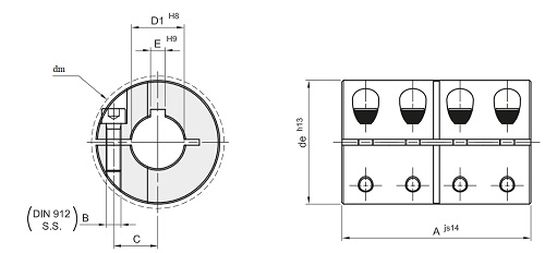 Муфта продольно-свёртная GBR 20, EMT | ЕМТ