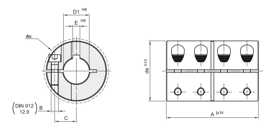 Муфта продольно-свёртная сегментная GBRR 40, EMT | ЕМТ