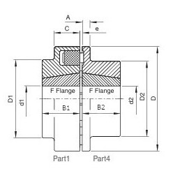 Полумуфта N-EUPEX 180 под расточку часть 3, EMT | ЕМТ