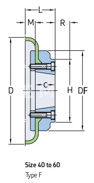 Торообразная полумуфта FLEX F60 H-TB 1610 (PHE F60HTBFLG), EMT | ЕМТ