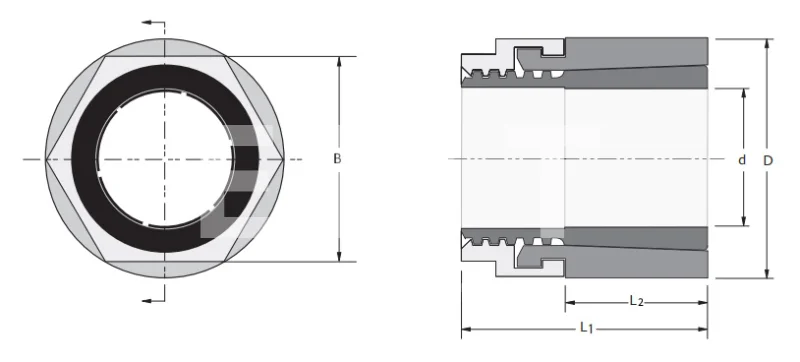 Втулка зажимная MINI KBS 56 24x38, EMT | ЕМТ