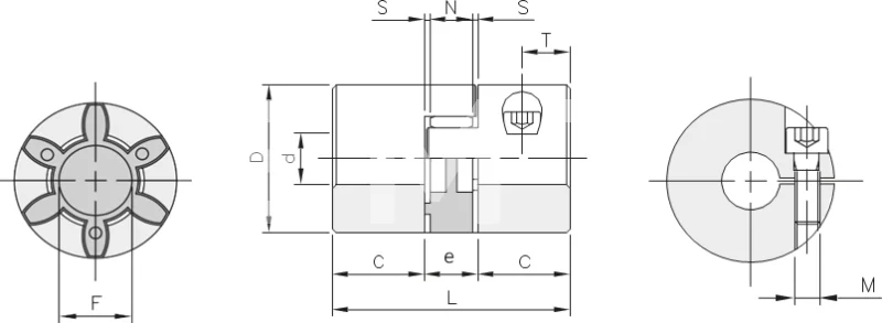 Муфта кулачковая безлюфтовая GS9 4/4 dmax=11 мм, EMT | ЕМТ