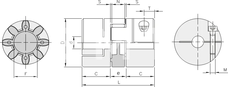 Муфта кулачковая безлюфтовая GS65 35/35 dmax=70 мм, EMT | ЕМТ