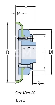 Торообразная полумуфта FLEX F60 RSB (PHE F60RSBFLG), EMT | ЕМТ