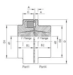 Полумуфта N-EUPEX 250 под расточку часть 3, EMT | ЕМТ