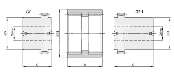 Зубчатая полумуфта GF-55-L с длинной ступицей, EMT | ЕМТ